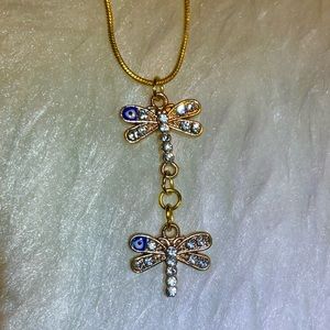 Gold Dragonfly Necklace